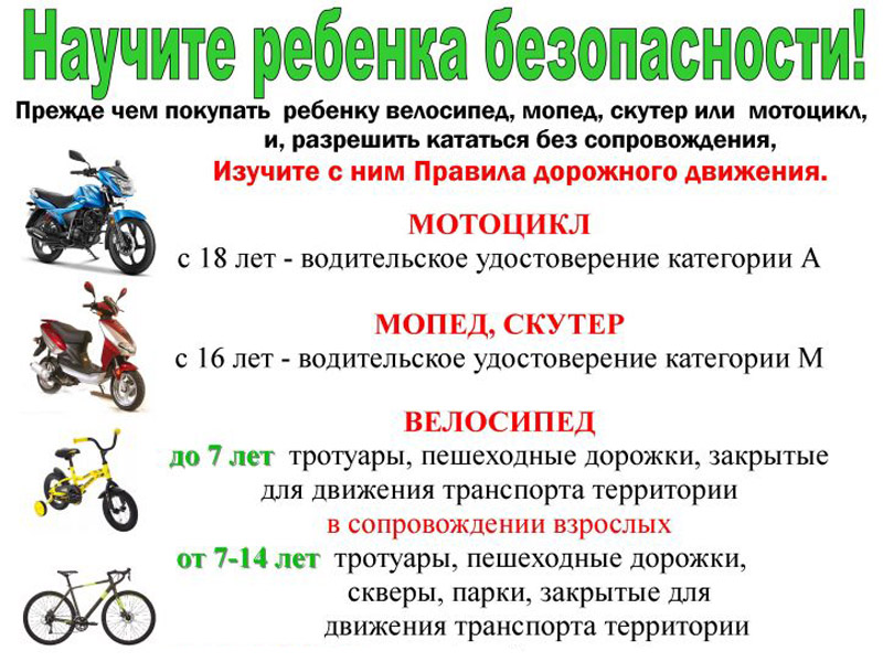 Ответственность за управление несовершеннолетними транспортными средствами.